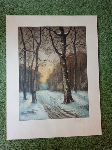 Ancienne gravure sous - sous, bois