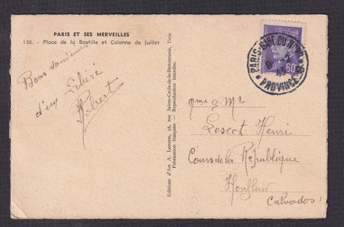 Carte avec cachet paris - carte,