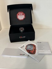 Polar RS300X Gray Heart Rate Monitor & Sports Watch For Parts w/ Box and Manuals