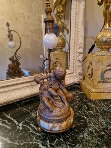 Ancienne lampe terre cuite - terre,