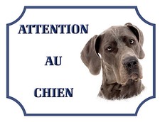 Plaque Alu 15x20cm "Attention