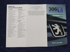 Peugeot 306 with S16 price list 06.1997