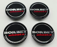 Borbet Wheels 65mm Hub Cap Hub Cap Rim Cover XRT GTX Black Red K152