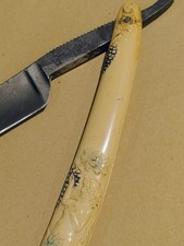 H. Bocker & Co Cut Throat razor  Blade "King Cutter" Rare orante Handle 