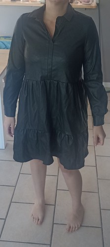 Robe effet simili cuir - , taille