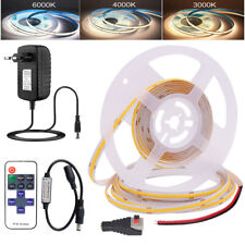 Ruban LED COB Bande Lumineuse COB avec Alimentation et Télécommande Dimmable RF