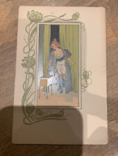 1 postcard.ART NOUVEAU.ILLUSTRATOR. PROSTITUTION/CLOSE HOUSE.