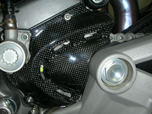 Couvre pignon carbone ducati - carbone,
