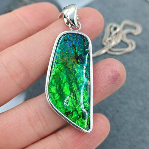 Pendentif ammolite argent du - ammolite,