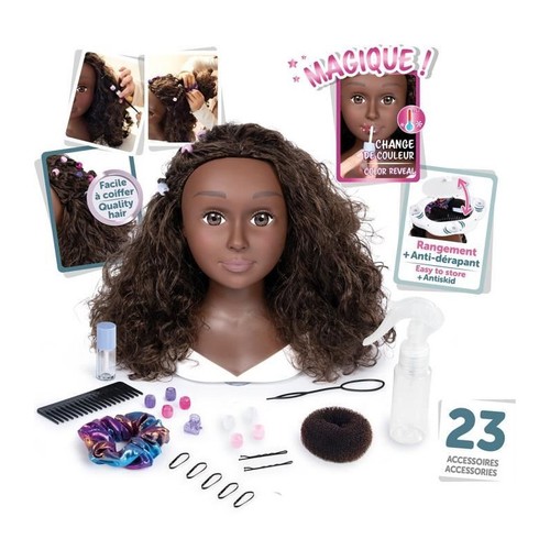 Smoby tete coiffer cheveux - tete,