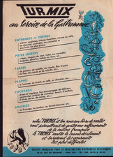 PARIS (XIII°) ELECTRIC KITCHEN APPLIANCES "TURMIX" leaflet poster circa 1950