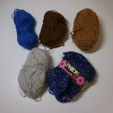 5 ball coils acrylic wool blue brown grey FILDAR France N6147 
