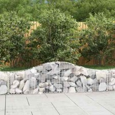 Panier de Gabions Arqué 200x30x40/60 cm Fer Galvanisé Cage Jardin vidaXL
