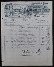 Invoice MONTLUCON 1903 grocery store CORDUNET miller fruit vegetable head billhead 3