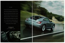2004 CHRYSLER Crossfire Vintage Original 3 page Print AD | Silver car photo USA