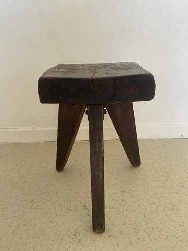 Ancien tabouret tripode - ancien,