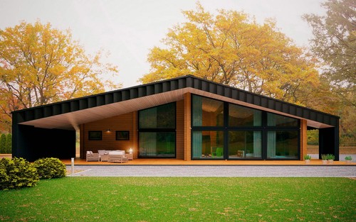 Prefab log cabin - log, home