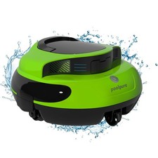 Wireless Pool Robot with Battery,Lasts 110 Minutes,Self-Parking,Dual-Motor