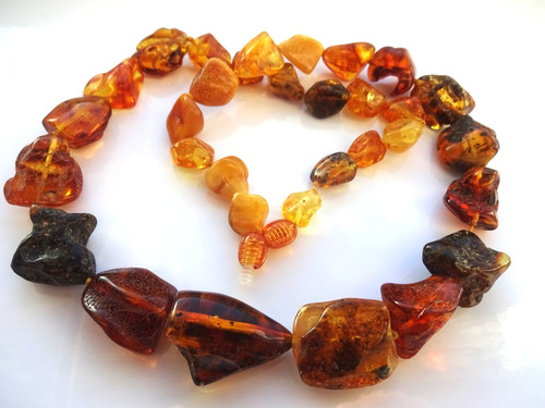 Collier ambre naturel - collier,