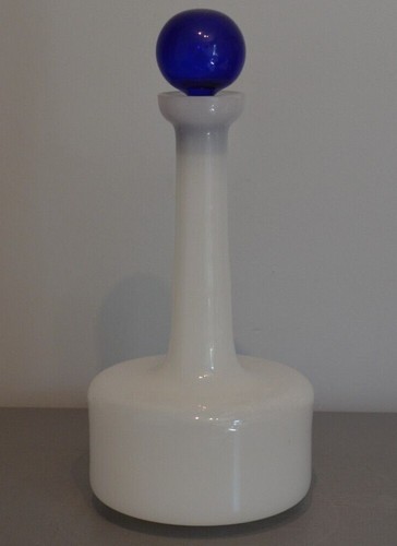 Carafe opaline blanche bouchon - opaline,
