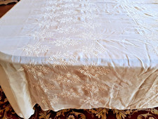 Curtain/Store/50s Veil Embroidered with Flowers, 230cm x 230cm