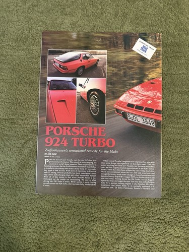 Porsche 924 turbo feature - porsche,