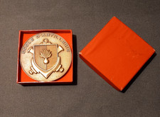 Bronze table medal with arms the artillery school SPECIAL FORCES FRANCE