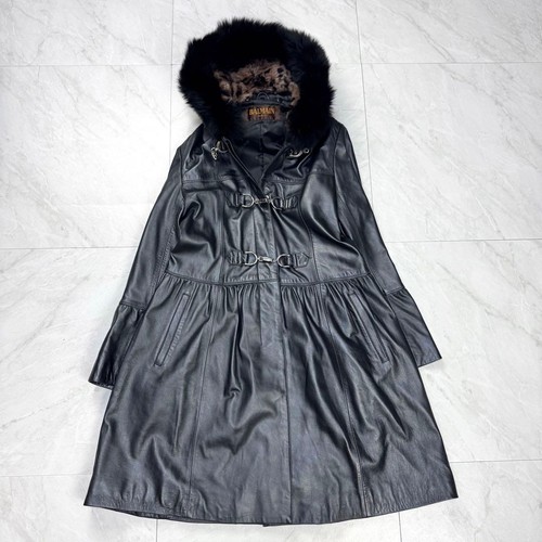 Manteau cuir balmain taille - manteau,
