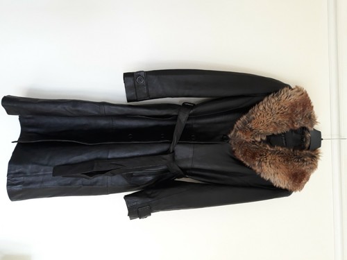 Manteau long agneau noir - agneau,