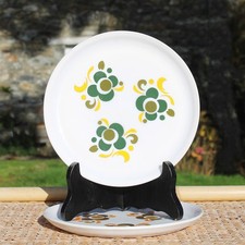 Paire d' assiettes à dessert 19 cm en Arcopal vintage modèle Knorr style Lotus
