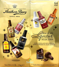 Anthon Berg Dark Chocolate Liqueur Liquor 2.2 Lbs 64 Bottles New Sealed