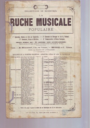 Partition ancienne mignon no - -,