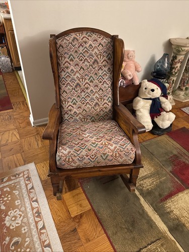 1970s rocking chair with tweed - 1970s,
