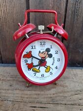 Ancien jouet réveil enfant Mickey Mouse Germany logo Lion Walt Disney Bradley