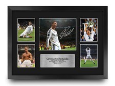 Cristiano Ronaldo Signed A3 Framed Pre-Print Photo Display Memorabilia CR7 Gift