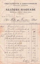 43 PEYRE menuisier ALLEGRE RAGEADE 1943 charpente