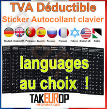 Sticker Autocollant AZERTY QWERTY pour Touches de Clavier d'Ordinateur Portable 