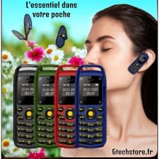 Mini téléphone portable à bouton 2 SIM veille, Bluetooth, ergonomique