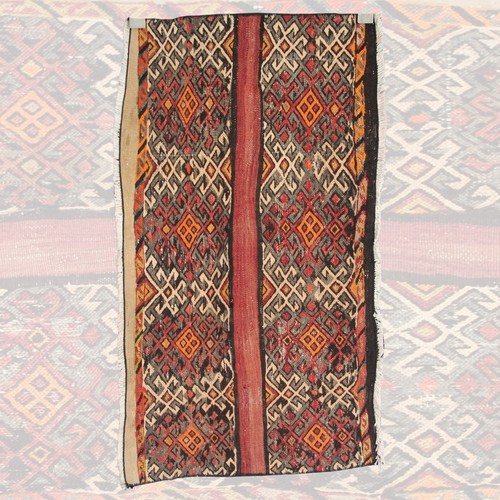 Kilim ancien rustique fait