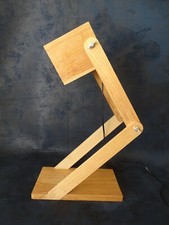 Lampe bois articulée design artisanal moderniste architecte atelier industriel