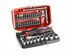 Facom RL.Nano1 1/4 inch Nano Socket Set, 6 points, 38 pieces, 1 piece Wrench