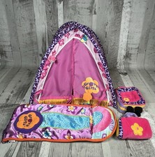Manhattan Toys Groovy Girls Folding Tent with Sleeping Bag Suitcase and Bag Y2K