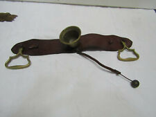 leather and brass armchair arm ashtray 