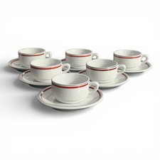 6 Tasses Café & Soucoupes -