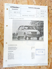 Citroen Visa GTi Technical Info Used Genuine