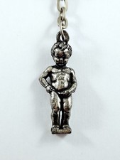 PORTE-CLÉS - Miniature MANNEKEN PIS Figurine VINTAGE Belgique Bruxelles 1960s