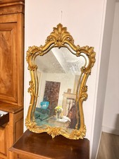 Grand Miroir Doré en Bois