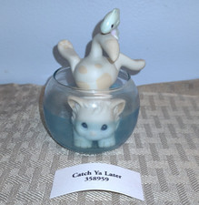 Vintage Precious Moments Catch Ya Later #358959, Kitten Cat Fish in Fishbowl