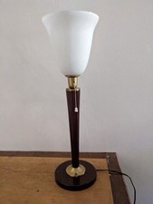 BEAUTIFUL MAZDA UNILUX STYLE desk lamp mahogany or other vintage art deco