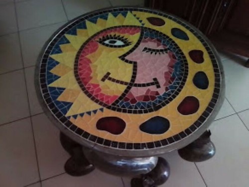 Table basse mosaïque avec - en,